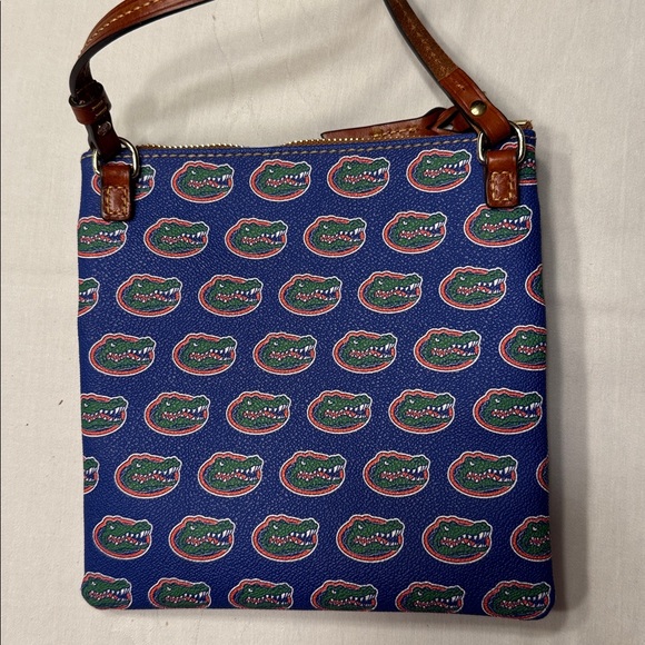 Dooney & Bourke UF gators Crossbody Bag with Brown 24” leather strap. - Picture 2 of 7